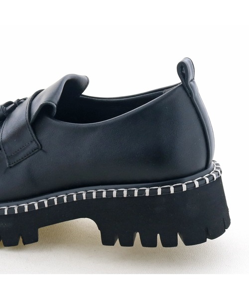 byあしながおじさん ローファー 軽量｜厚底キルトタッセルローファー