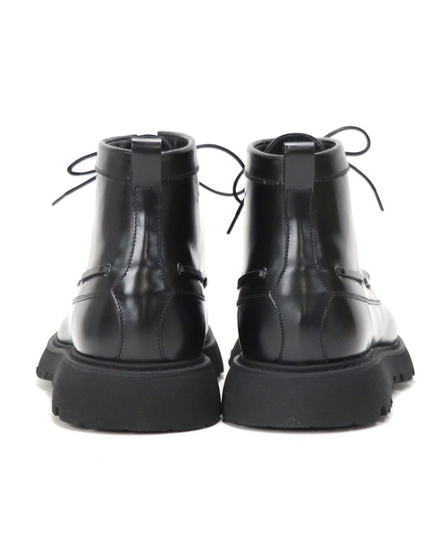 ブーツ 「CALCE」スペイン製 本革デッキシューズデザインショート  