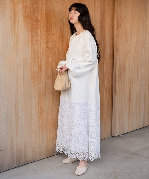 BAB（バブ） ワンピース ヘムレーススウェットワンピース : ZOZOTOWN