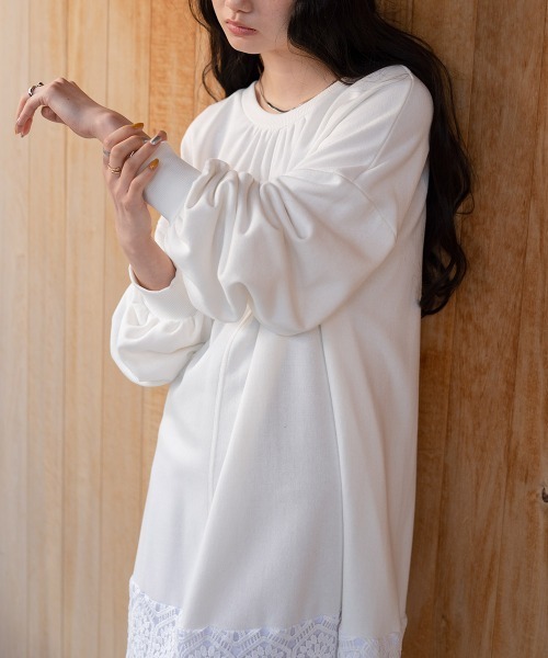 BAB（バブ） ワンピース ヘムレーススウェットワンピース : ZOZOTOWN