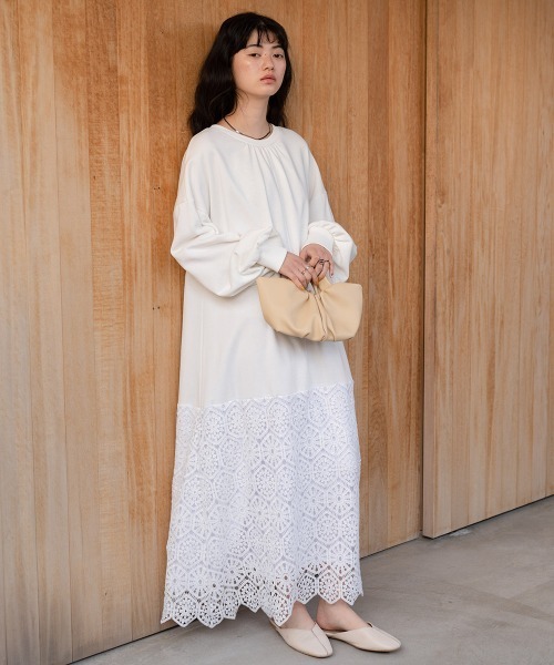 BAB（バブ） ワンピース ヘムレーススウェットワンピース : ZOZOTOWN