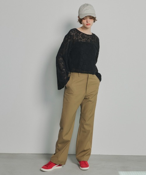 ブラウス シャツ 「2WAY仕様」クロシェレース2WAYトップス レディース セール】《2WAY仕様》クロシェレース2WAYトップス（シャツ