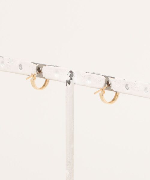 TAKE-UP（テイクアップ） ピアス K18/K10 フラワーカットフープピアス