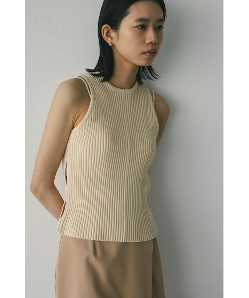 STYLEMIXER タンクトップ ノースリーブ サイドホールニット