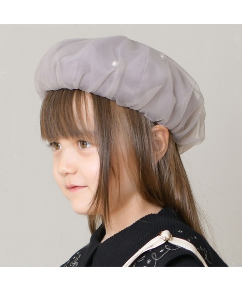 KP DECO（ケーピーデコ） 帽子 ベレー帽 チュールベレー(M〜L) キッズ