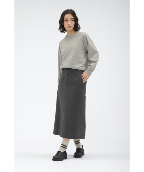 MHL.（エムエイチエル） tシャツ UPCYCLING COTTON JERSEY レディース