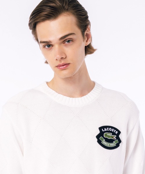 LACOSTE セーター ニット オーガニックコットン トーナル