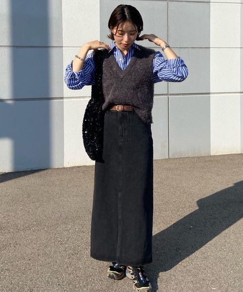 Discoat（ディスコート） スカート USコットンデニムナロースカート