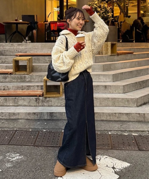 Discoat（ディスコート） スカート USコットンデニムナロースカート