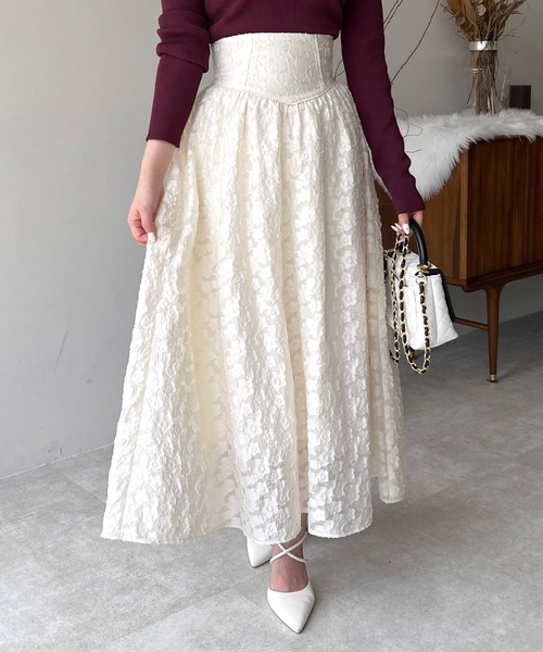 ROYAL PARTY（ロイヤルパーティー） スカート ハイウエストジャガード