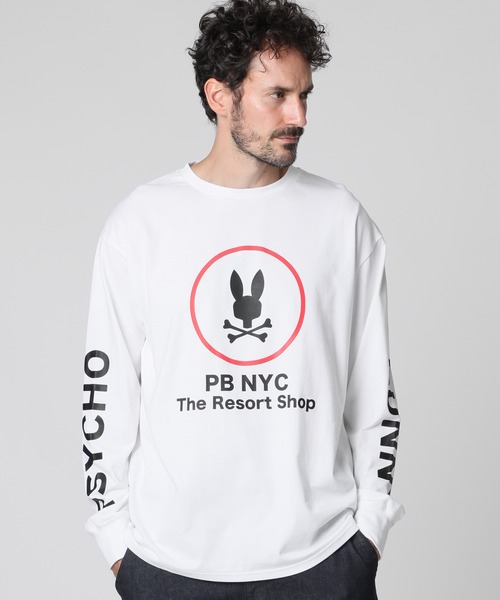 Psycho Bunny tシャツ 「EC限定」スーベニアアートワーク ロング 