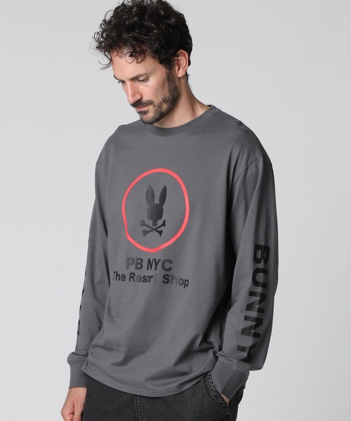 Psycho Bunny tシャツ 「EC限定」スーベニアアートワーク ロング 