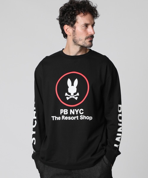 Psycho Bunny tシャツ 「EC限定」スーベニアアートワーク ロング 