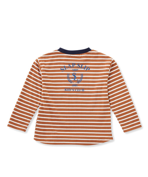 SLAP SLIP tシャツ いろんなクマさん刺しゅう無地ボーダー柄T