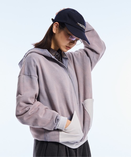 THE BOLDMAN パーカー Separate Pocket Halfzip Hoodie