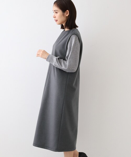 新品未使用　タグ付き　INDIVI ネイビー ワンピース サイズ40 未使用タグ付き】INDIVI インディヴィ ノースリーブ チュニック