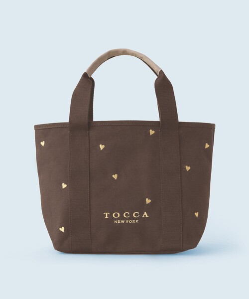 TOCCA NEW YORK 2WAY トートバッグ ブラウン TOCCA（トッカ） トートバッグ LUCKY SHOWER CANVASTOTE キャンバス