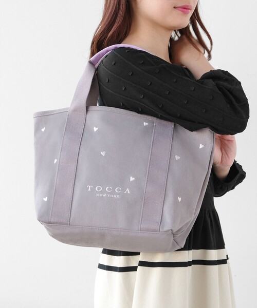 いラインアップ TOCCA トートバッグ LUCKY SHOWER CANVASTOTE キャンバス バッグ