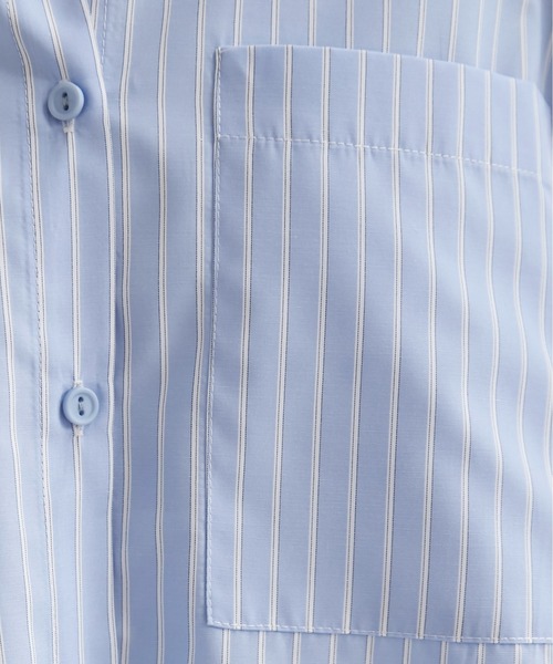 ANGIE ブラウス シャツ オーバーサイズ ワイドカフス レギュラーカラー