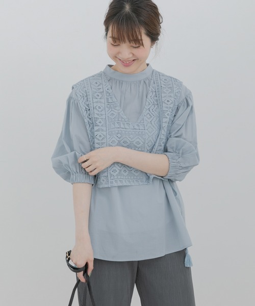 「URBAN RESEARCH Sonny Label」 半袖ブラウス FREE ピンク レディース URBAN RESEARCH Sonny Label 「URBAN Label」 半袖ブラウス FREE