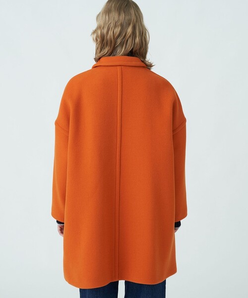 未使用級☆GUCCI☆チェスターコート ウール ロング オレンジ サイズS相当 MACPHEE（マカフィー） チェスターコート 36 オレンジ レディース