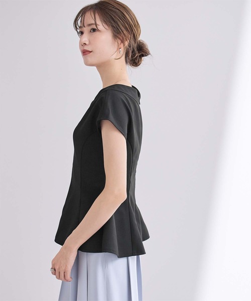 新品未使用 WCJ ペプラムトップス ブラック 未使用 若槻千夏 WCJ ペプラムトップスレオパード カットソー