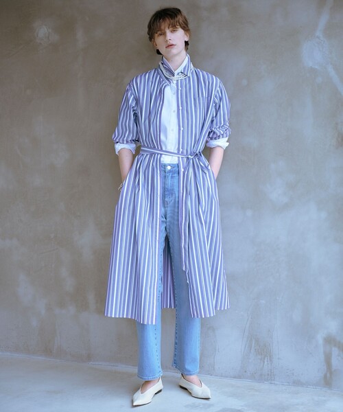 J.PRESS（J.プレス） シャツワンピース 「洗える・接触冷感・UVケア