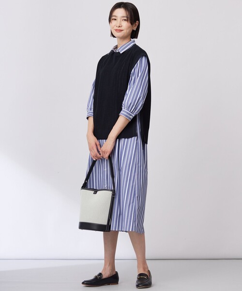 J.PRESS（J.プレス） シャツワンピース 「洗える・接触冷感・UVケア