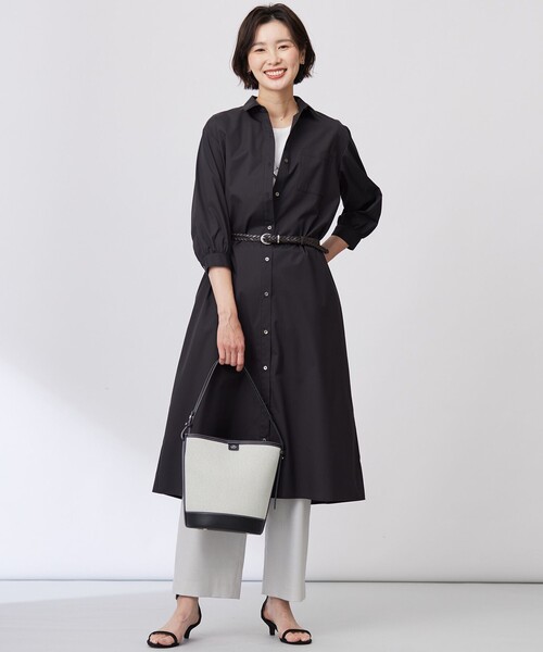 J.PRESS（J.プレス） シャツワンピース 「洗える・接触冷感・UVケア