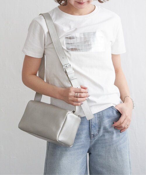 ❤新品❤【COOCO】シュリンクレザースクエアショルダーバッグ　牛革 sweet web掲載】COOCO シュリンクレザースクエアショルダーバッグ
