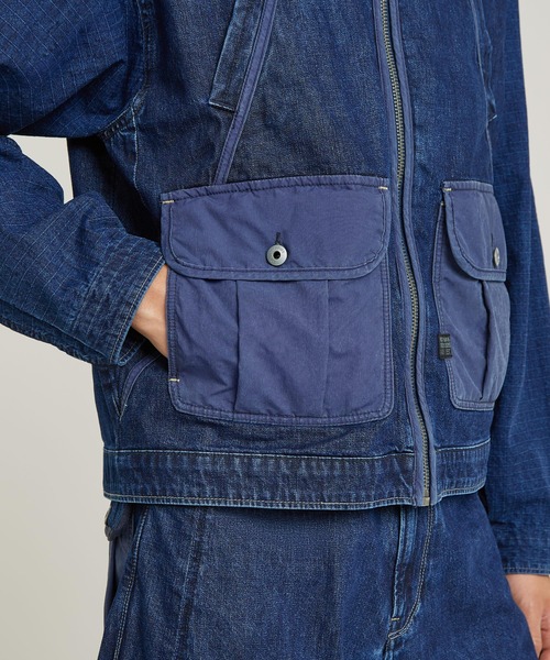 G-STAR RAW デニムジャケット gジャン MIXED COACH ZIP JACKET/異素材
