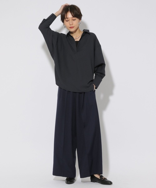 ブラウス シャツ クラッパーシャツ レディース メンズ Elura ブラウス シャツ アイロンいらずスキッパーシャツ/321622