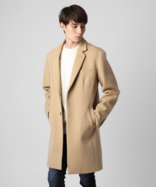 VANQUISH（ヴァンキッシュ） チェスターコート L ベージュ メンズ