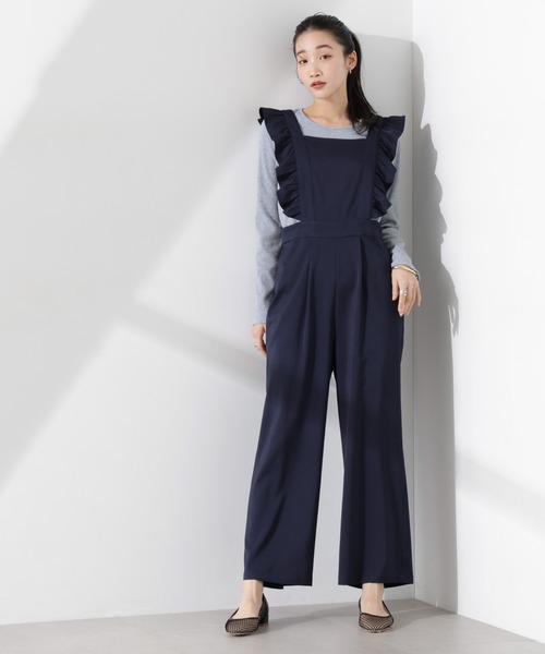 NANO universe（ナノ・ユニバース） サロペット オーバーオール フリル