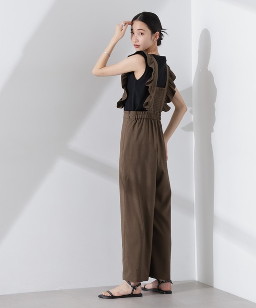 NANO universe（ナノ・ユニバース） サロペット オーバーオール フリル