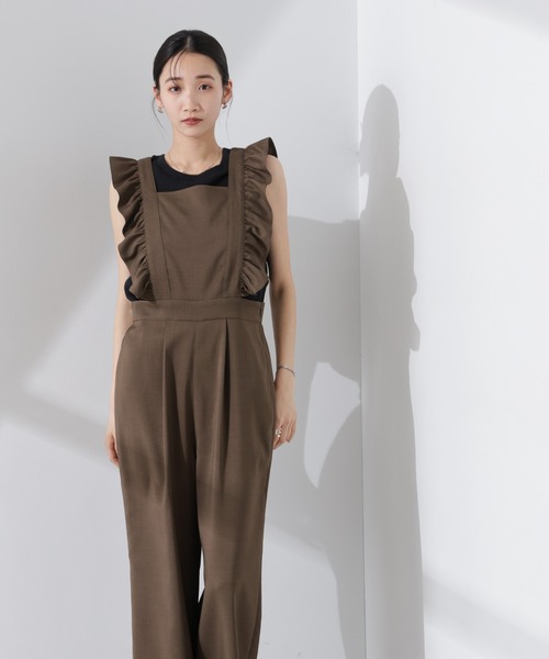 NANO universe（ナノ・ユニバース） サロペット オーバーオール フリル