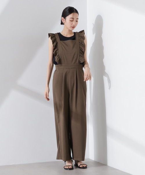 サロペット・オーバーオール・オールインワン NAT08 NANO universe（ナノ・ユニバース） サロペット オーバーオール フリル