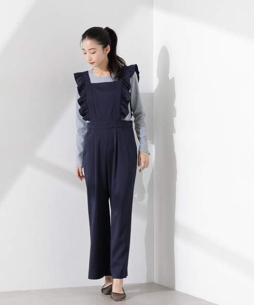 NANO universe（ナノ・ユニバース） サロペット オーバーオール フリル