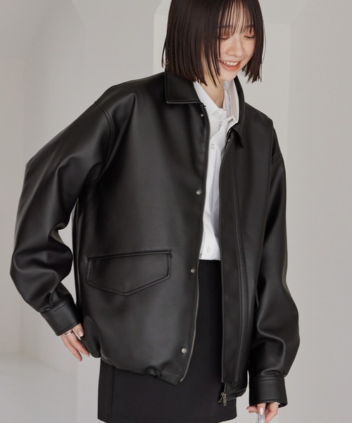 「MONO-MART」 ジップアップブルゾン M ブラック メンズ_画像3