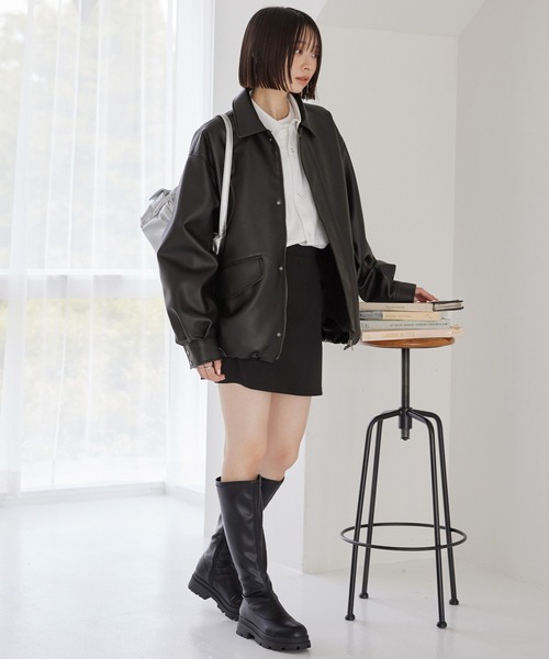 「MONO-MART」 ジップアップブルゾン M ブラック メンズ_画像7