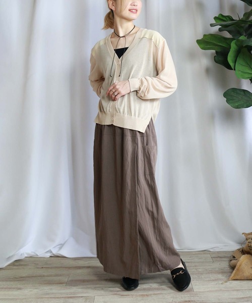 あすたん出品 BITTOKO パンツ スカート風イージーパンツ レディース