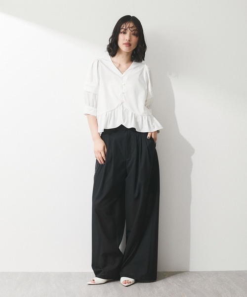 【未使用】Rene♥パフスリーブブラウス34 未使用】Rene♥パフスリーブブラウス34