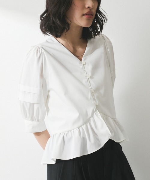 マチャット♡パフスリーブブラウス ADAM ET ROPE' ブラウス シャツ 「WEB限定」パフスリーブ