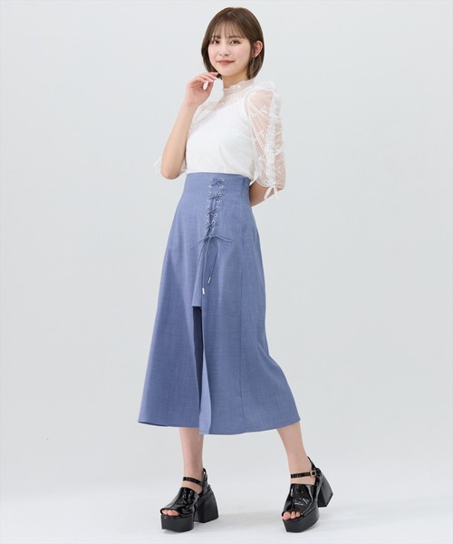 zoe スリットロングスカート REDYAZEL スカート スピンドルスリットロングスカートスカート