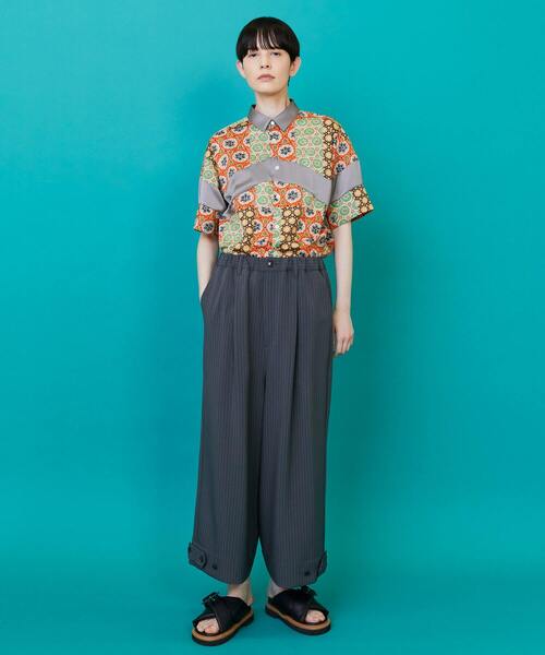 FRAPBOIS（フラボア） ブラウス シャツ パッチクロア シャツ