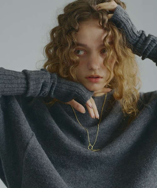 「PUAL CE CIN」 「du noir」ドルマンスリーブニット FREE ベージュ レディース_画像2