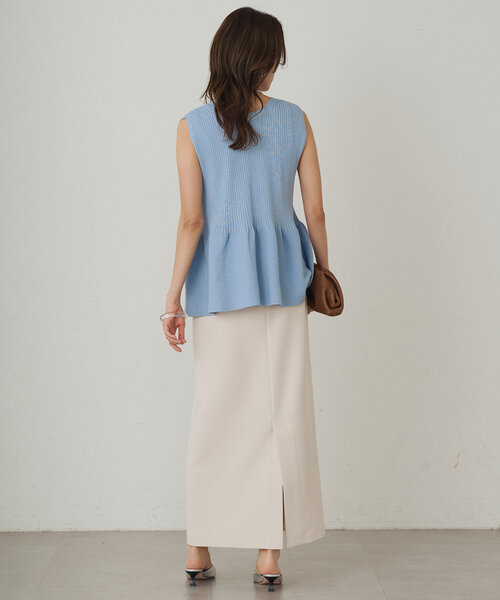 Loungedress ニット セーター ペプラムノースリニット