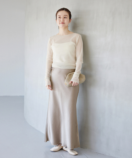 H264*IENA イエナ☆花柄☆レース☆ロング☆スカート☆グレー☆34 IENA（イエナ）の「レースタイトスカート◇（スカート）」 - WEAR