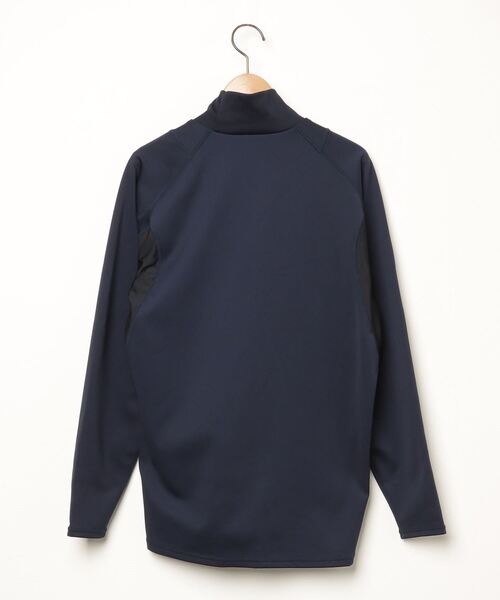 「DESCENTE」 ワンポイント長袖Tシャツ M ネイビー メンズ
