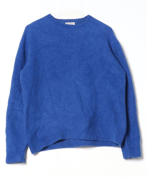 UNITED ARROWS ベルライン　カシミヤ混 ノーカラーコート S ブルー UNITED ARROWS ベルライン カシミヤ混 ノーカラーコート S ブルー